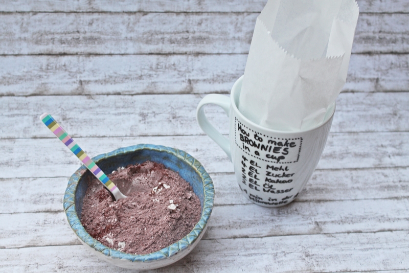 Brownies in a cup Geschenkidee DIY
