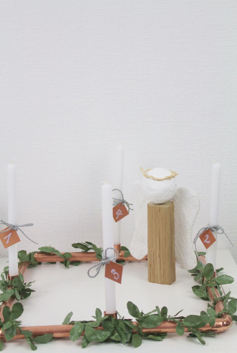Adventskranz aus Kupferrohr