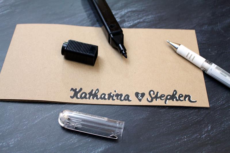 Rustikale Hochzeitseinladungen aus Kraftpapier